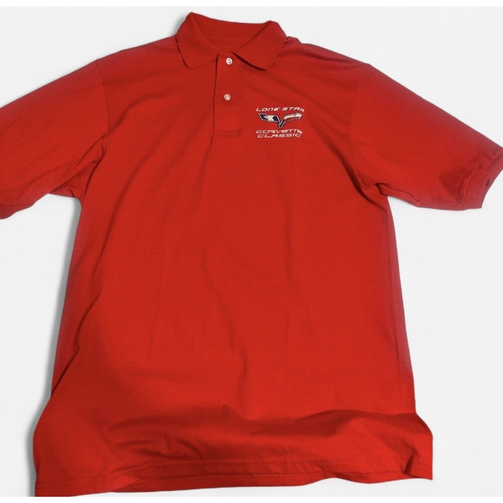 Corvette Lone star Red Polo Shirt